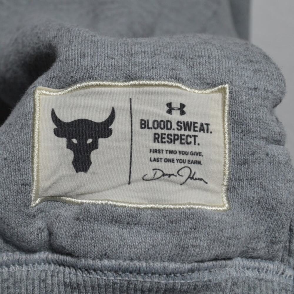 Under Armour Project Rock Warm Up Hoodie Gray & Black Size XL - Picture 4 of 11
